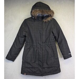 Wind River Parka Coat Womens‎ M Black Faux Fur Trim Hyper Dri HD2 T-Max